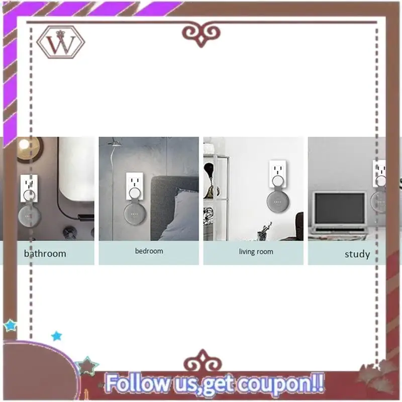 Latest 10Pcs Suitable For Google Audio For Google Nest Mini Wall Bracket Second Generation Socket Hanging Hanger Bracket-White