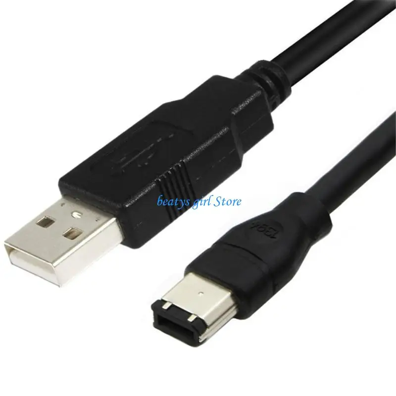 C7AB Firewire Connector IEEE 1394 6 Pin Connector Male To USB 2.0 Male Adapter  Cable
