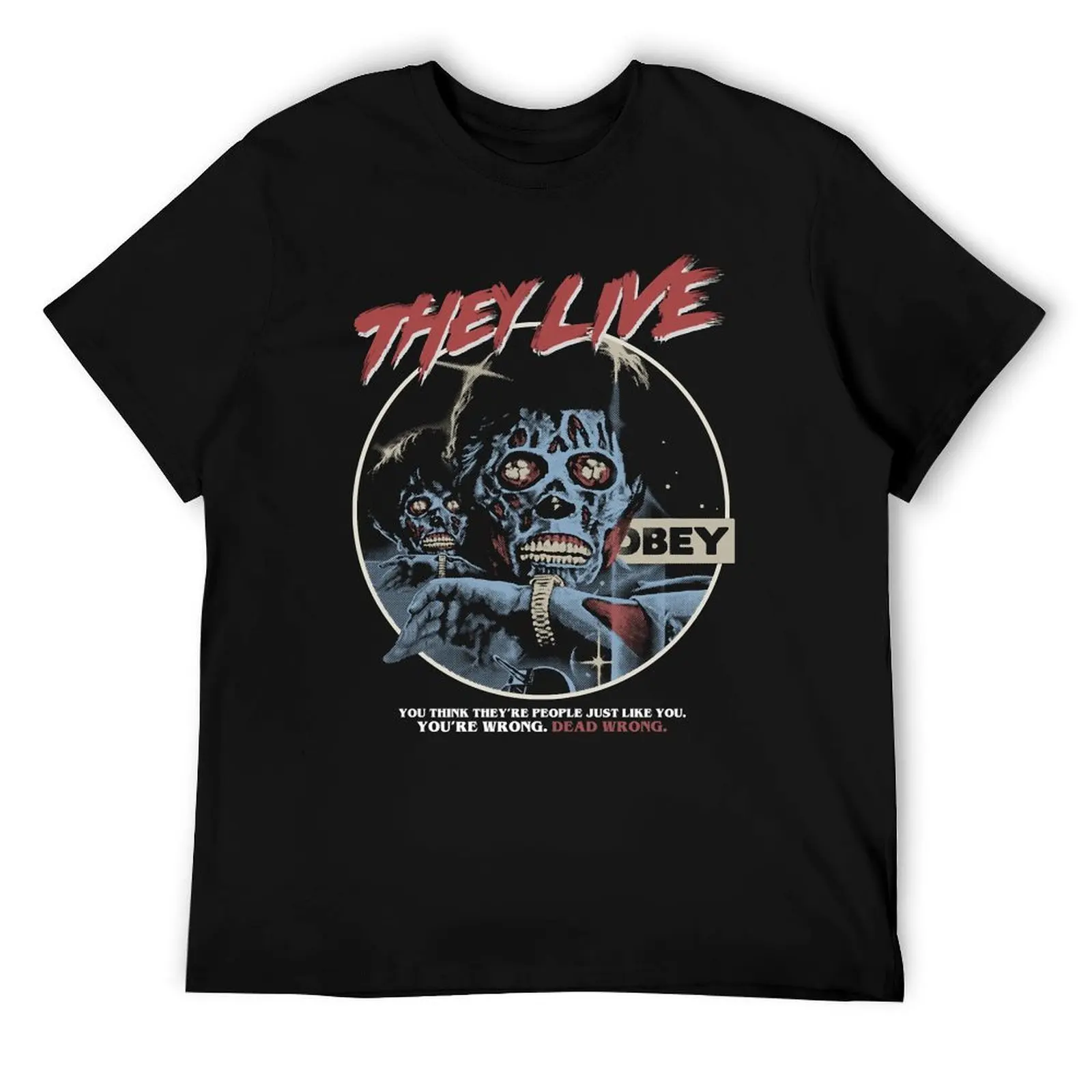 

They Live, John carpenter, horror T-Shirt cotton t shirt pack t shirts for man pack cotton T-Shirt