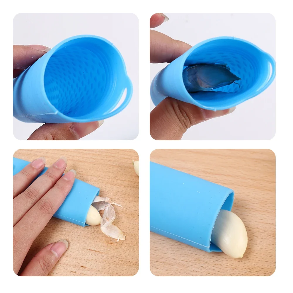 Silicone Garlic Peeler Useful Kitchen Vegetable Tools Tube Non-toxic Safety Peeling Garlic Stripper Kitchen Gadgets Accessories