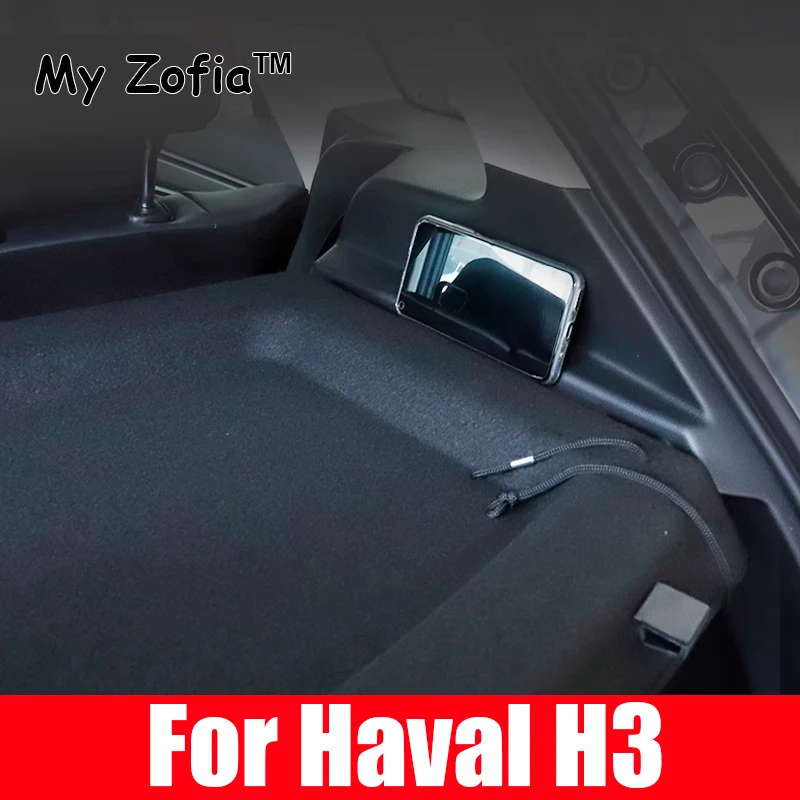 For Great Wall HAVAL H3 2024 2025 Car Rear Trunk Curtain Cover Rear Rack Partition Shelter Canvas Storage Decoration Accessories