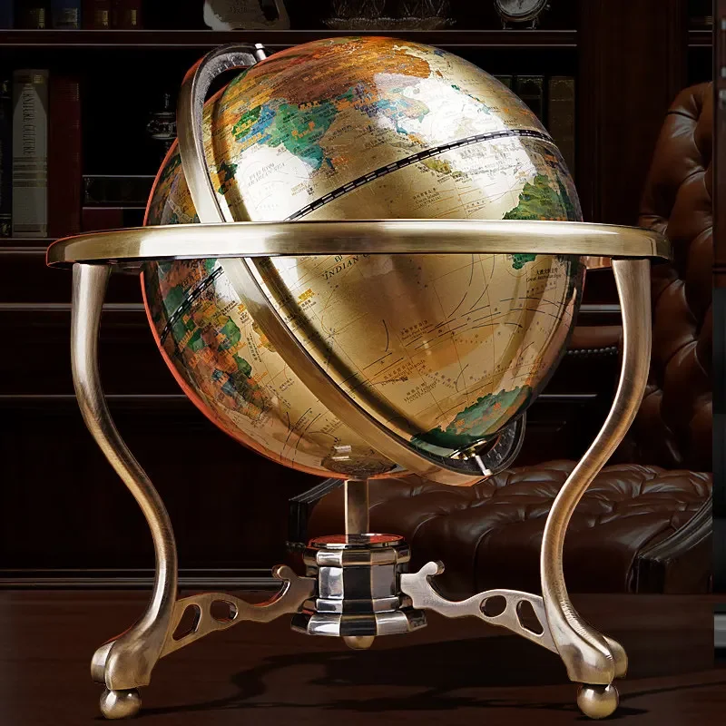 Copper globe ornament living room porch home jewelry boss office desktop decoration housewarming opening gift