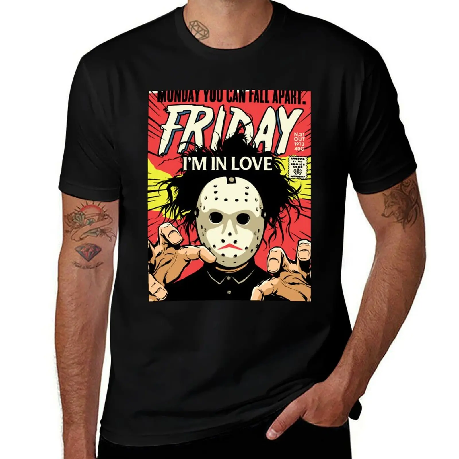 Футболка TFTS Friday, заготовки, роскошная мужская забавная рубашка, хлопковые мужские футболки с рисунком аниме