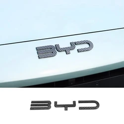 For BYD SEAl EV ATTO 4 2022 2023 2024 Accessories Car Front Bumper Emblem Badge Decal Black Carbon Logo Refit Sticker