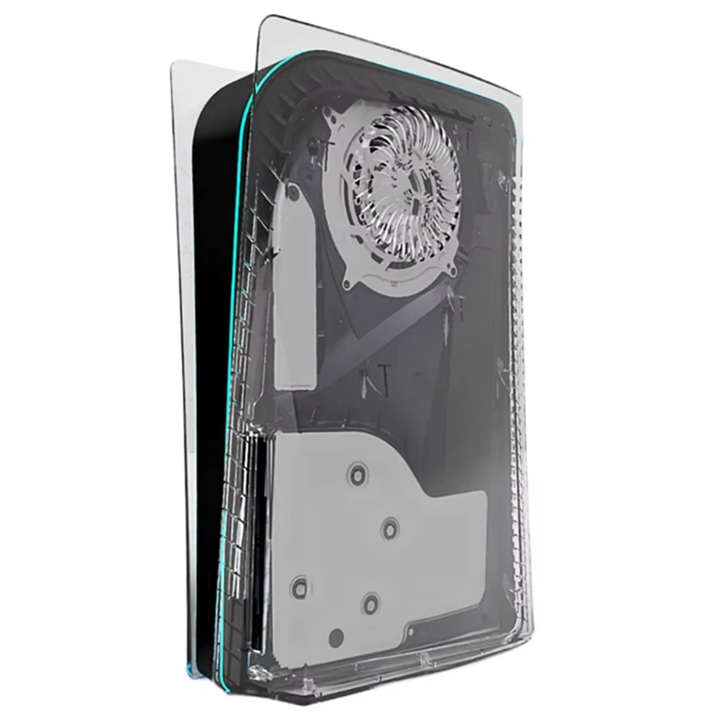 

T31C-Transparent Cooling Vent Shell Hard Plastic Replacement Plate Case Cover For PS5 Disc Edition Gaming Console