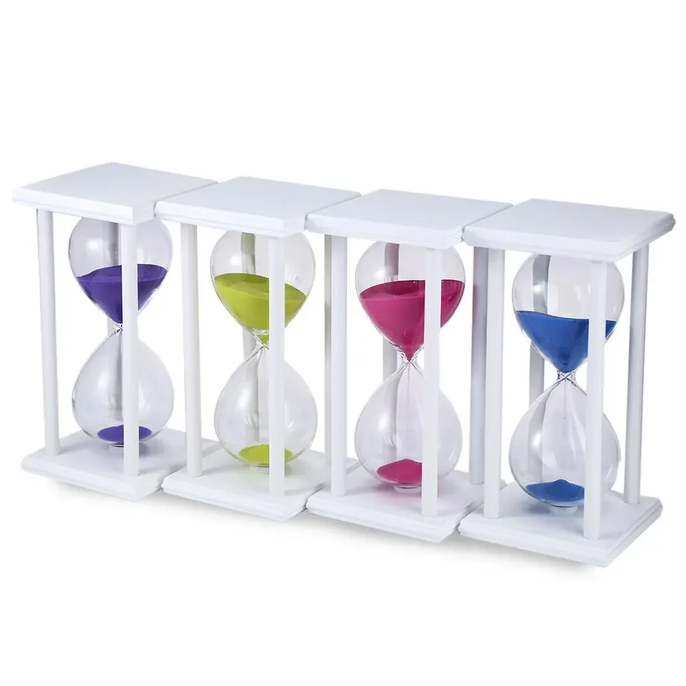 30/60 Minutes Hourglass Kitchen School Modern Wooden Sandglass Home Decoration Gift