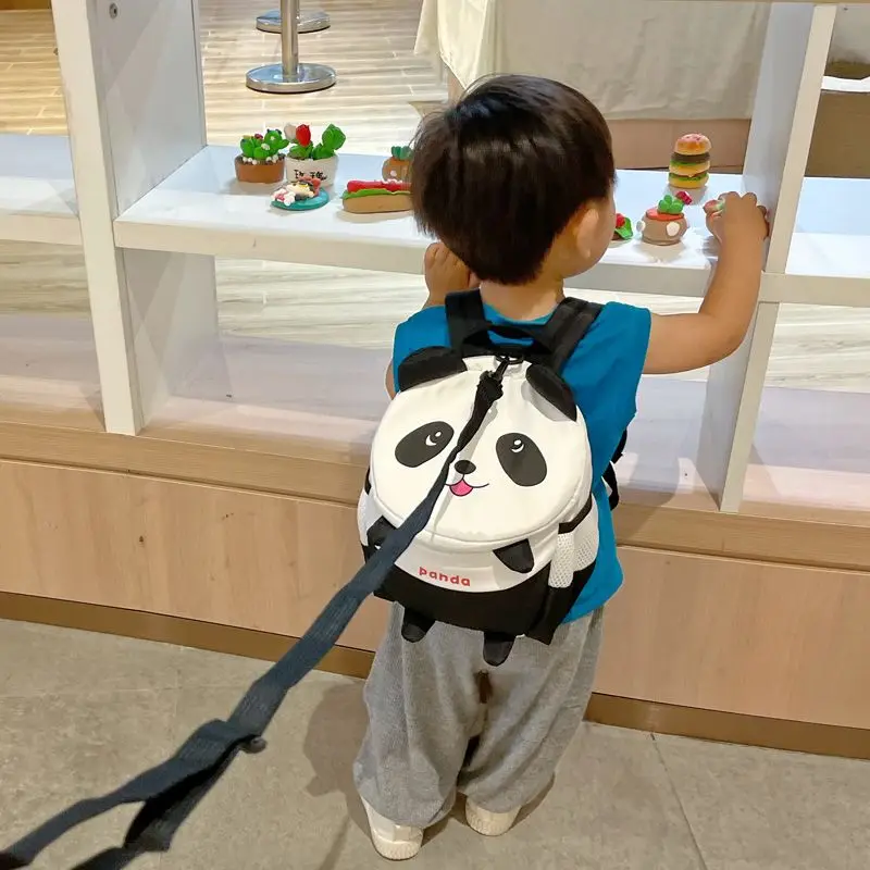 Children's Cute Panda Shaped Backpack 1-3 Year Old Kid 'Large Capacity Backpack Kids' Multi functional Black/White BackpackLJ080
