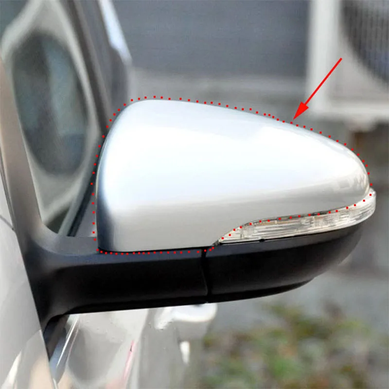 1Pair Side Mirror Cover For VW Golf 6 MK6 GTI R20 Touran 2011 2012 2013 2014 2015 Car Rearview Mirror Cap Automotive Accessories