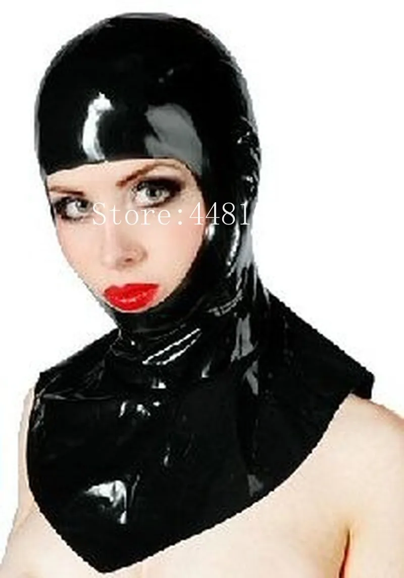 

Latex Hoods Halloween Cospaly Mask Fetish Mask Rubber Mask for Adult Back Zip