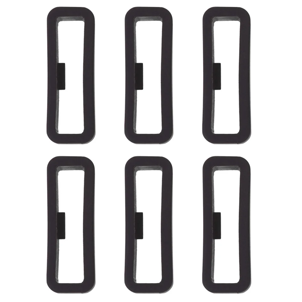 

6Pcs Soft Silicone Watch Strap Loop Rings Durable Fastener Keeper Retainer Replacement Compatible Bands