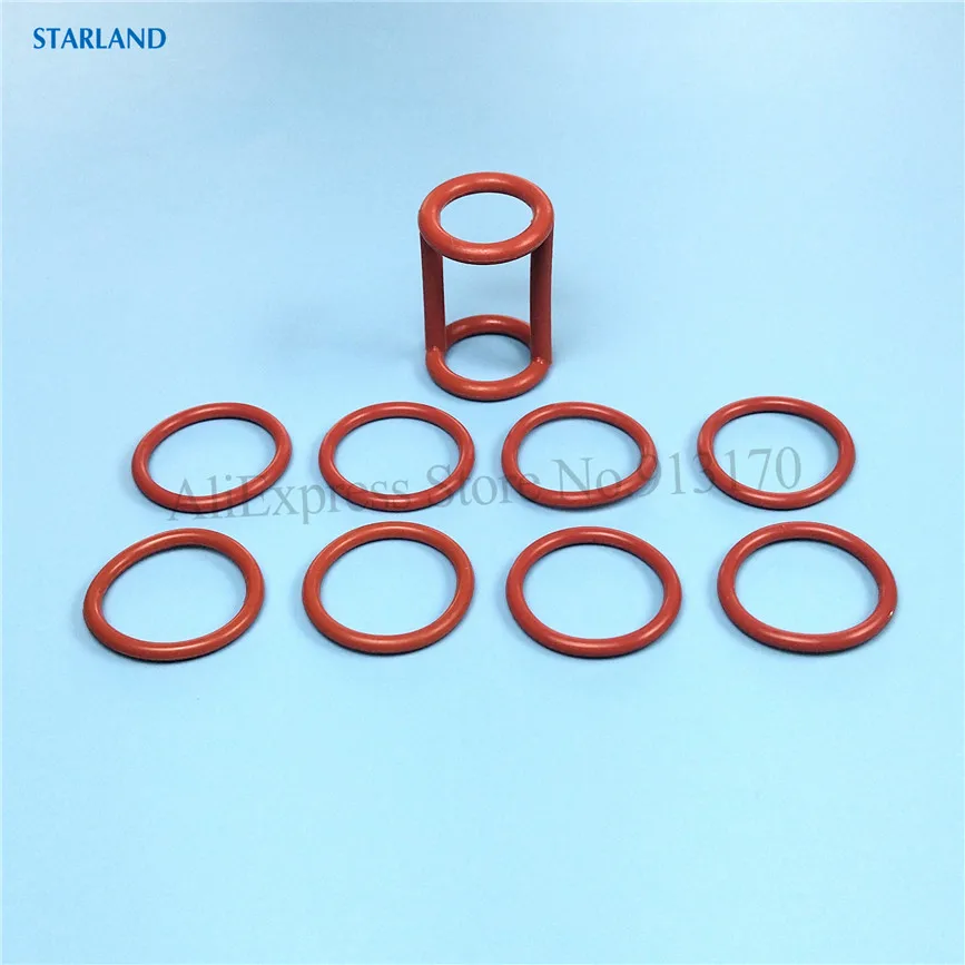 

9-компонентные красные уплотнительные кольца, круглые прокладки, стержень клапана, H-образные кольца + уплотнительные кольца, аксессуары, запасные части для машины для мягкого мороженого
