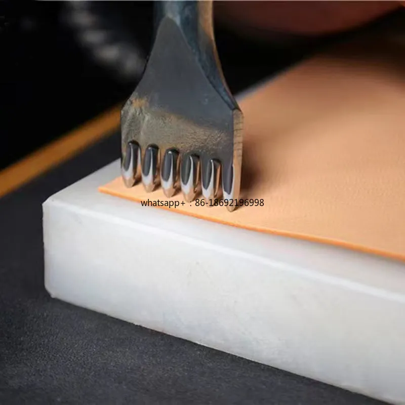 Olive Chopping, Fine Grinding and Changing Chopping, Fine Polishing Between Teeth, Manual DIY Leather Punching