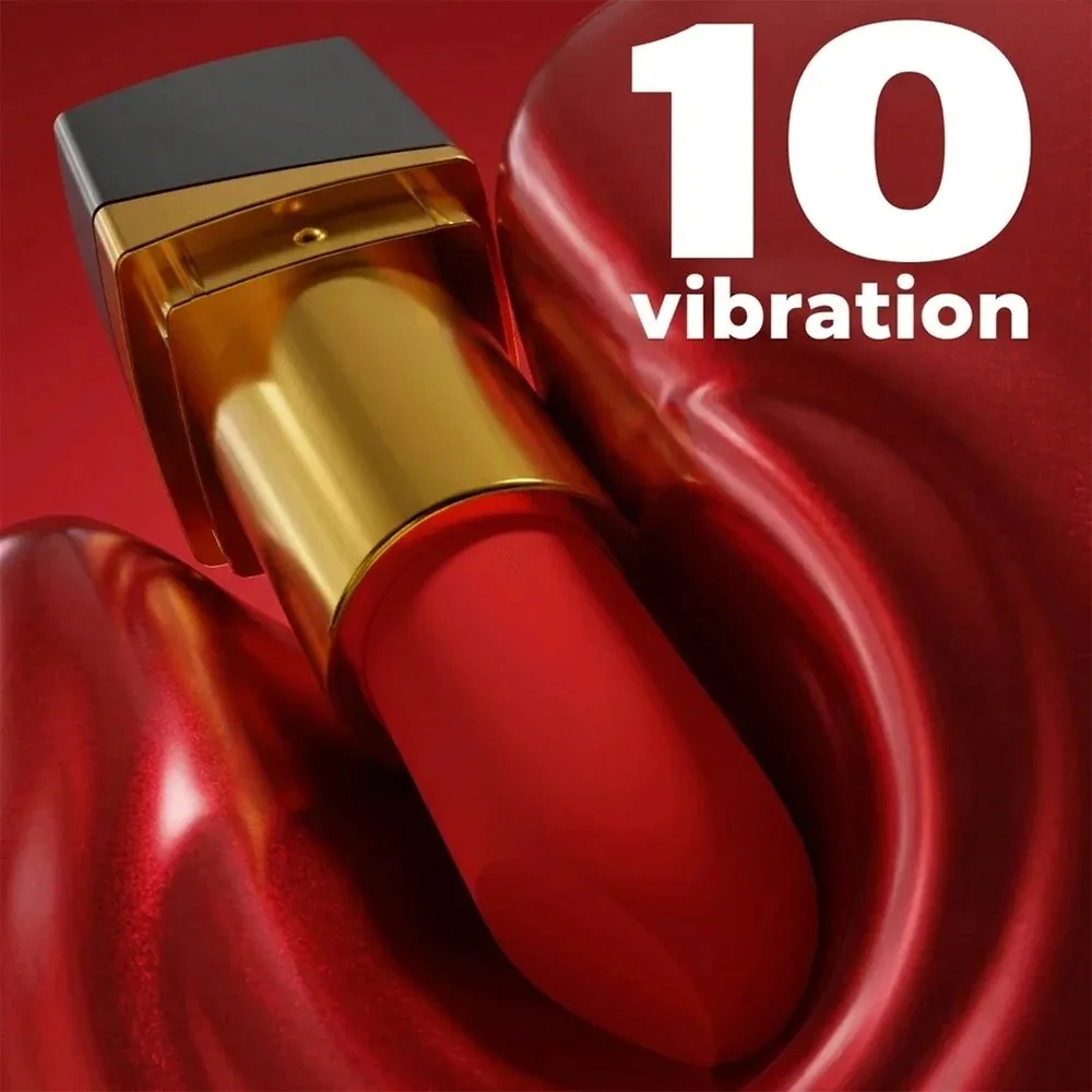 Women Mini Lipstick Vibrator Strong Shock Vibrating Nipple Clitoral Stimulator AV Wand Sex Toys for Couples Adults 18+