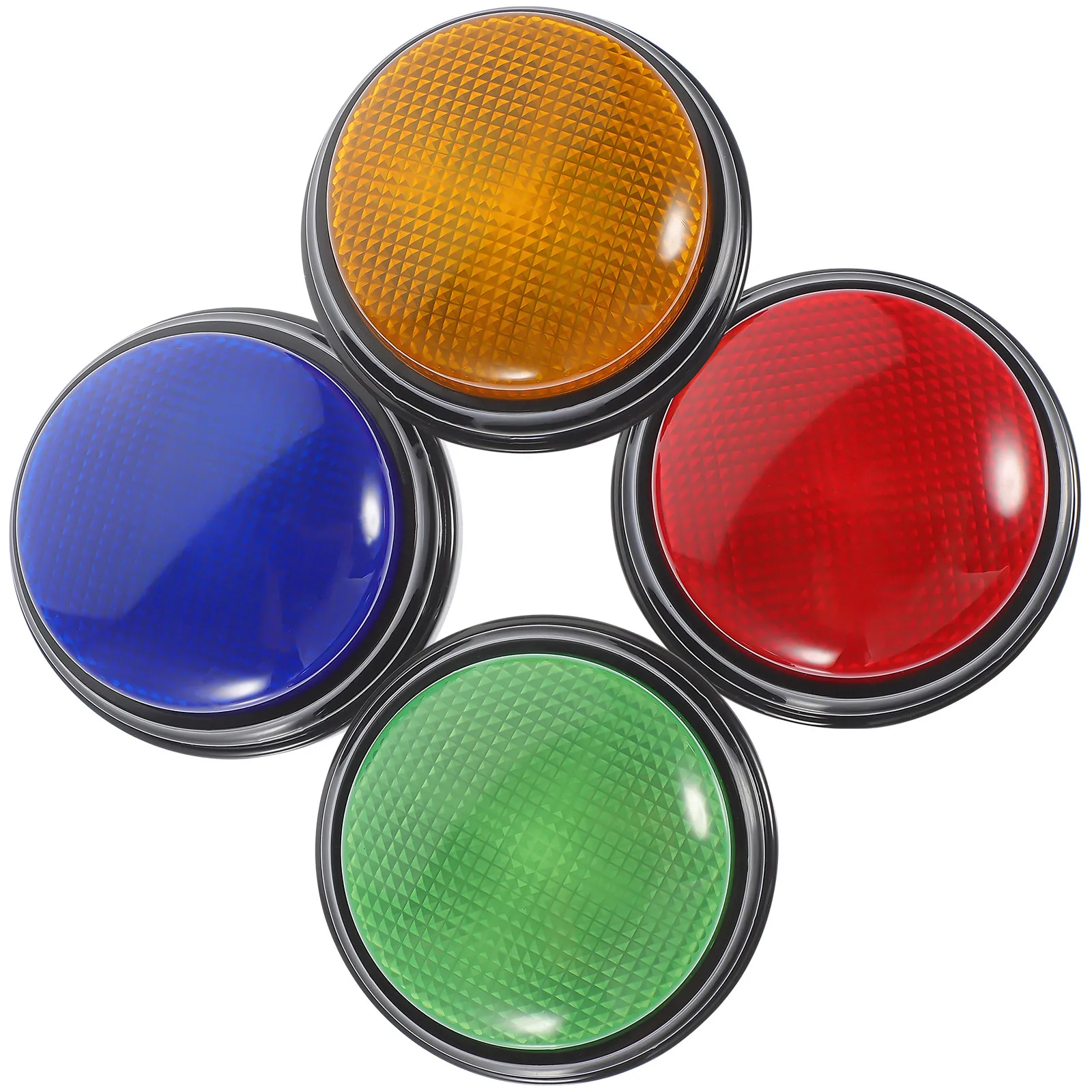 

Набор из 4 кнопок-реквизитов для вечеринок с звуком и световой сигнализацией для офиса, фестивалей, соревнований, розыгрышей и игрушек