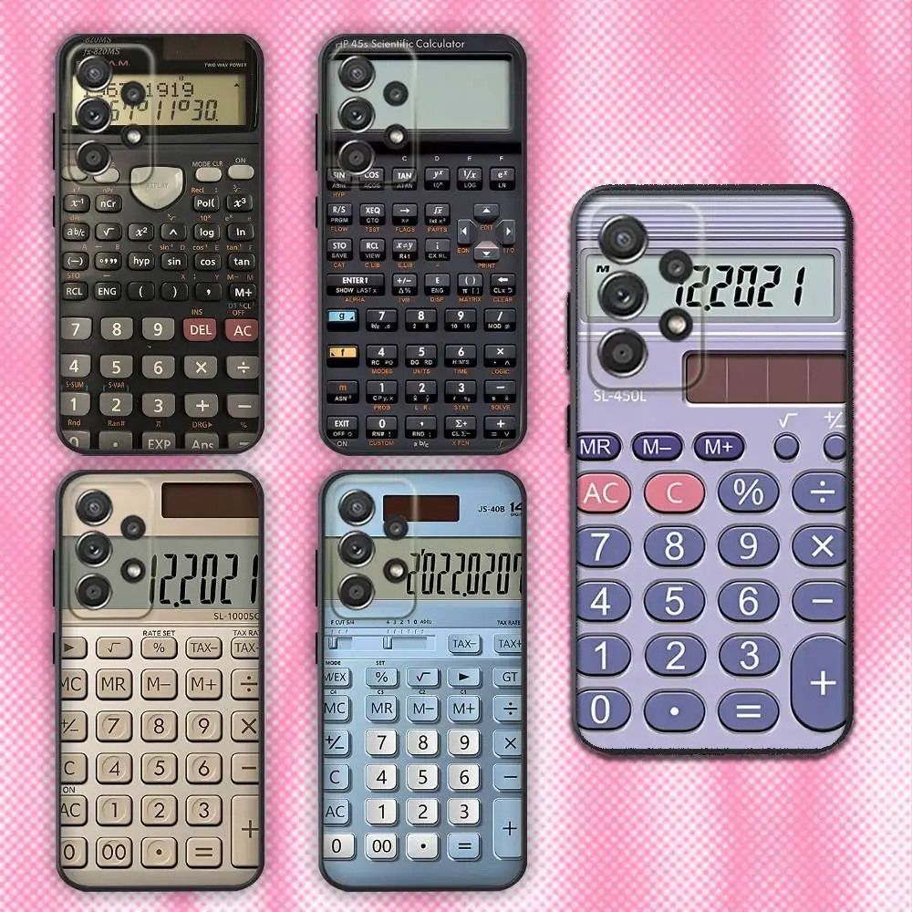 

Retro Peculiar Funny Calculator Phone Case For Samsung Galaxy A13,A21s,A22,A31,A32,A52,A53,A71,A80,Soft Black Shell