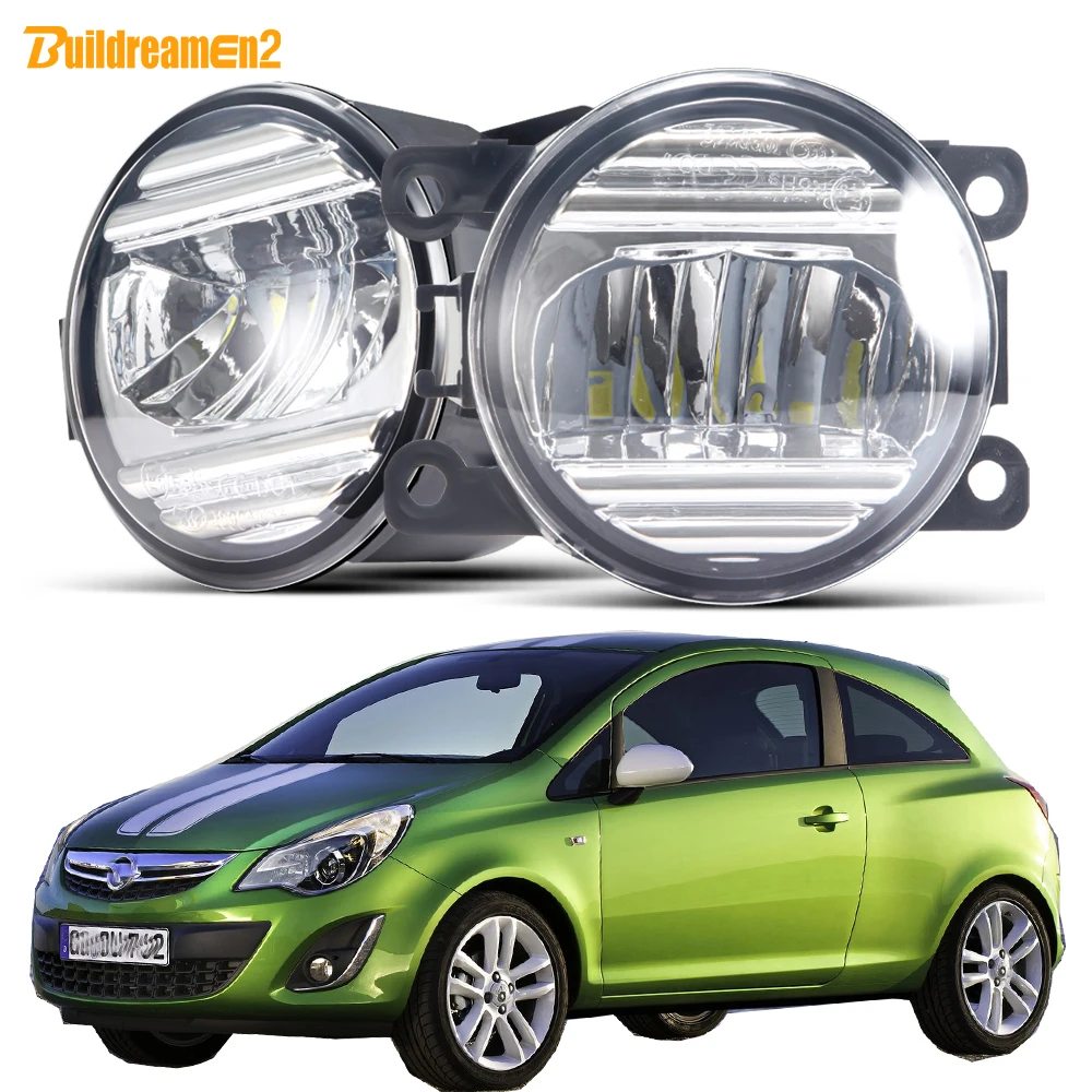 2 Pieces Fog Light Assembly For Opel Corsa D Hatchback 2007-2015 (Only Fit OPC VXR Model) 30W Car Front Bumper LED Fog Lamp H11