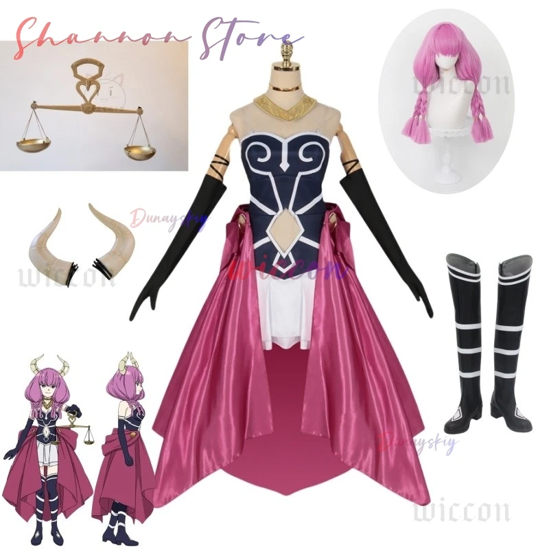 

Aura Cosplay Costume Dress Anime Frieren Beyond Journey's End Aura The Guillotine Uniform Horns Gloves Socks Party Women Props