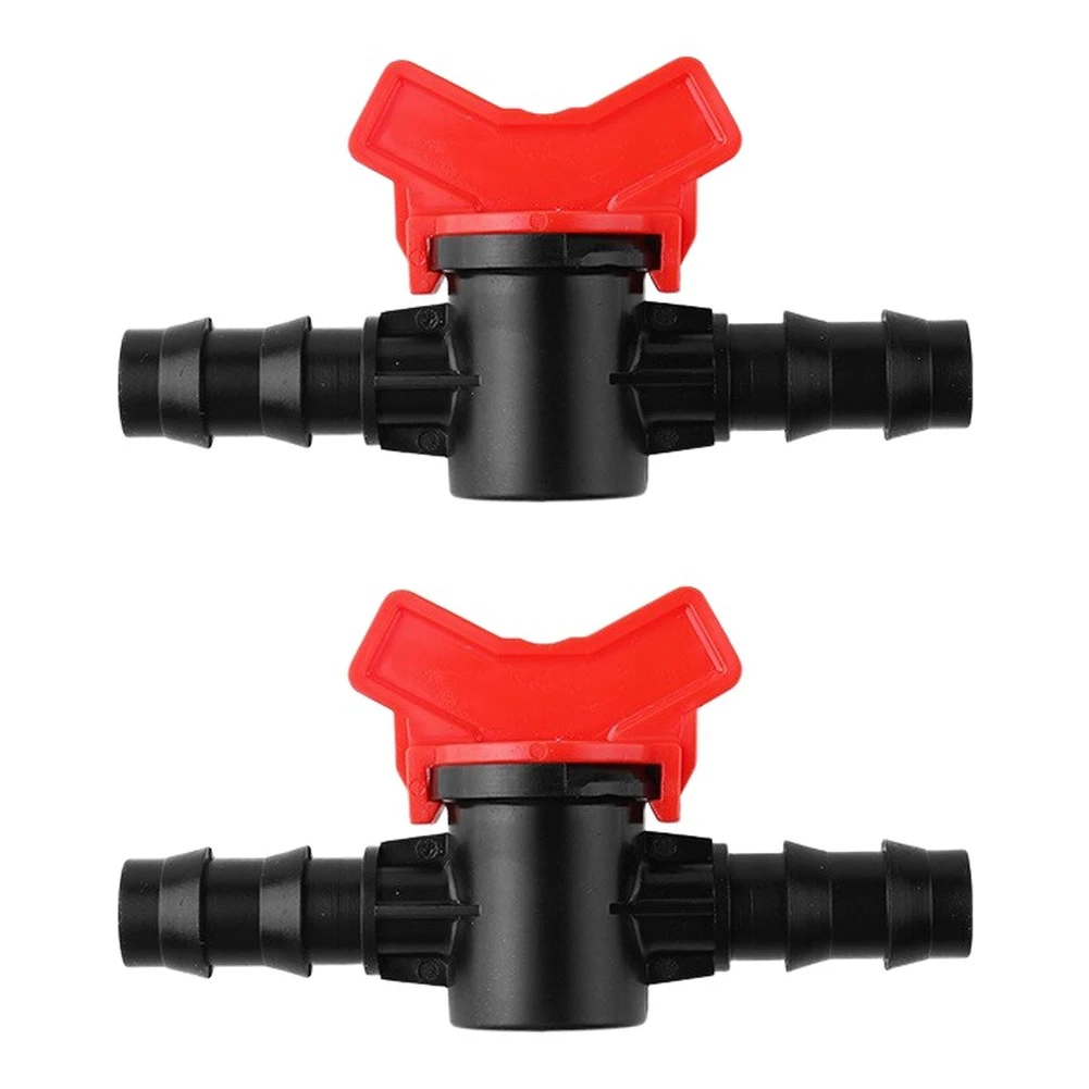 Barbed Ball Valve 16mm x 16mm ABS Plastic Shut Off Switch for Drip Irrigation Systems with Easy Push Fit Design