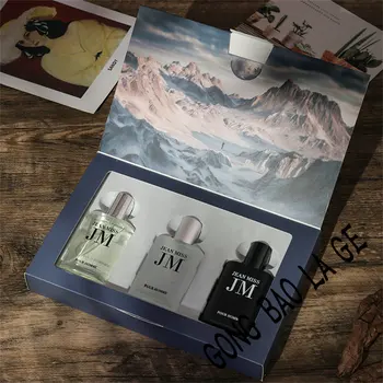 Orijinal 90 ml erkek Parfüm Hediye Kutusu 3 adet Set Büyüleyici Adam Kolonyaları Koku Kalıcı Woody Çiçek Koku Eau De Parfums Homme
