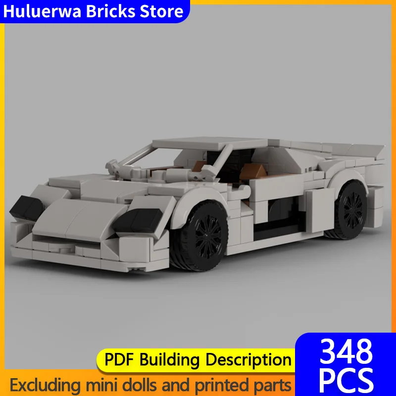 

Модель скоростного гоночного автомобиля MOC, строительные кирпичи, Ultimate Aero Hypercar, модульная технология, детские праздничные подарки, сборка игрушек, костюм