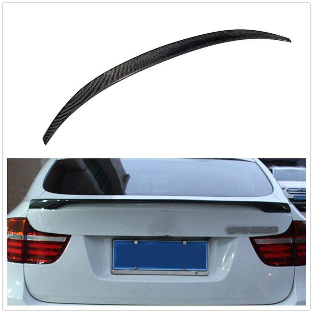 

Carbon Fiber Car Rear Spoiler Wing Trunk Decklid Flap Lip Splitter Tailgate Lid Trim Style MP For BMW E71 X6 F16 2008-2013