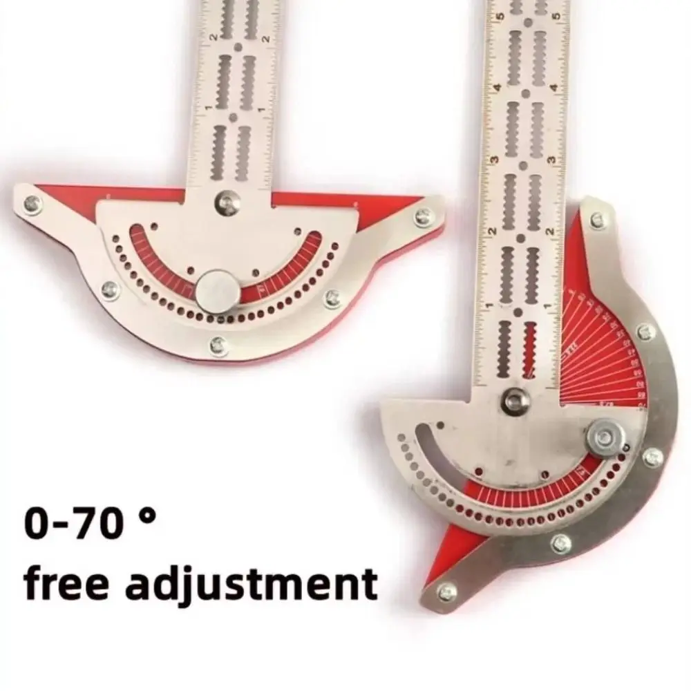 

Портативная точная линейка кромок для столяров 0-70 градусов, инструмент для маркировки, угловая линейка, прочный и прочный транспортир для деревообработки
