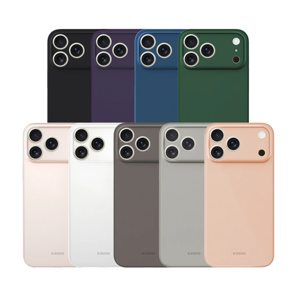 KZDOO 0,3MM Ultra-cienkie Matowe Etui na Telefon do iPhone 17Air 17 18Pro 17 18Pro Max Obsługuje Bezprzewodowe Ładowanie Odporność na Odciski Palców