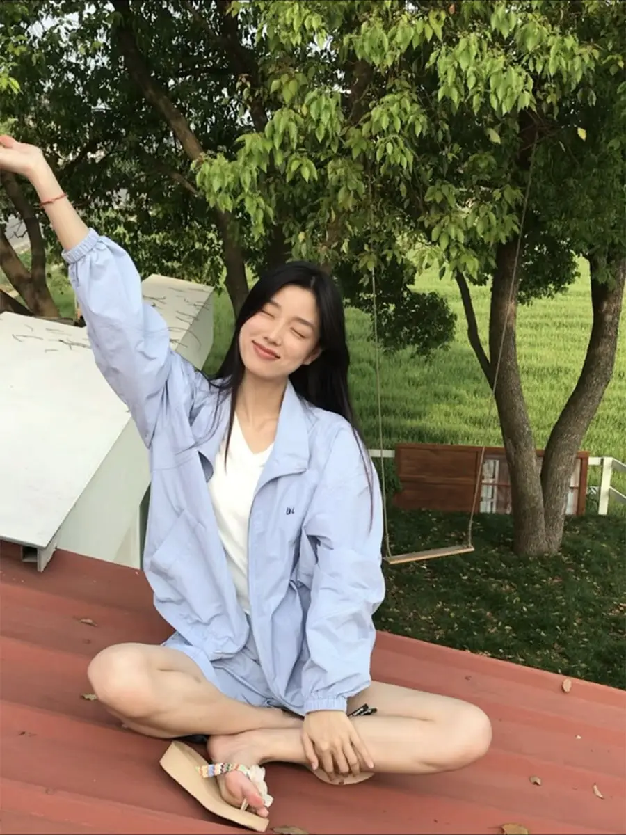 Retro Lazy Style Work Clothes Sun Protection Clothes for Female Students Korean Loose Summer New Casual Breathable Thin Jacket