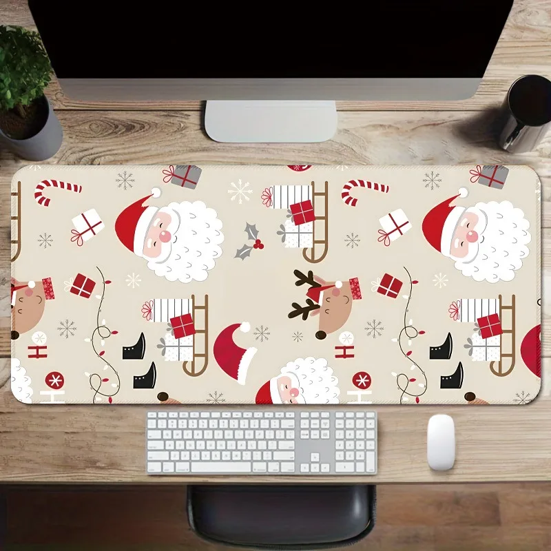 

Merry Christmas Santa Claus Computer Mouse Pad Gaming Accessories Large Mause Pad Printing Deskmat Keyboard Pad Mausepad Pad