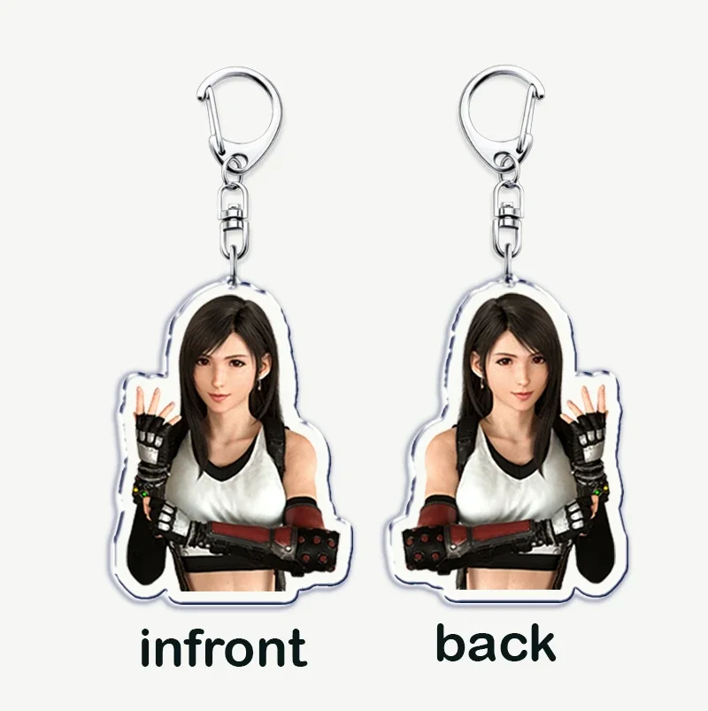 Action Game Keychains for Accessories Key Chain Jewelry Keyrings Cloud Strife Ffvii Tifa Sephiroth Vincent Valentine Fans Gifts - view 5