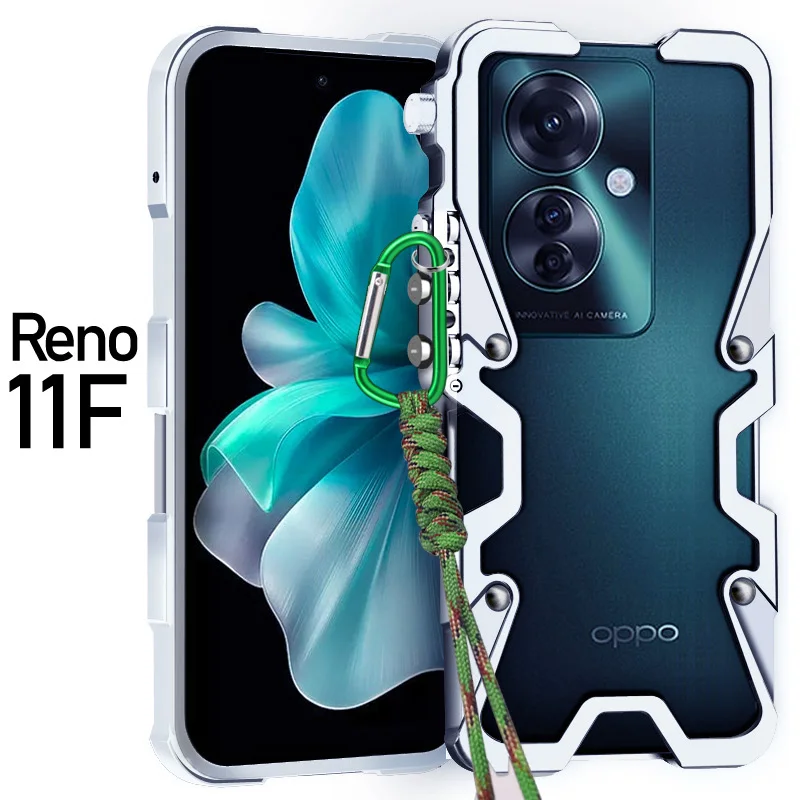 

for OPPO Reno 11 Pro 11F series phone case, metal protective case, shock and drop resistant, all inclusive mechanical version
