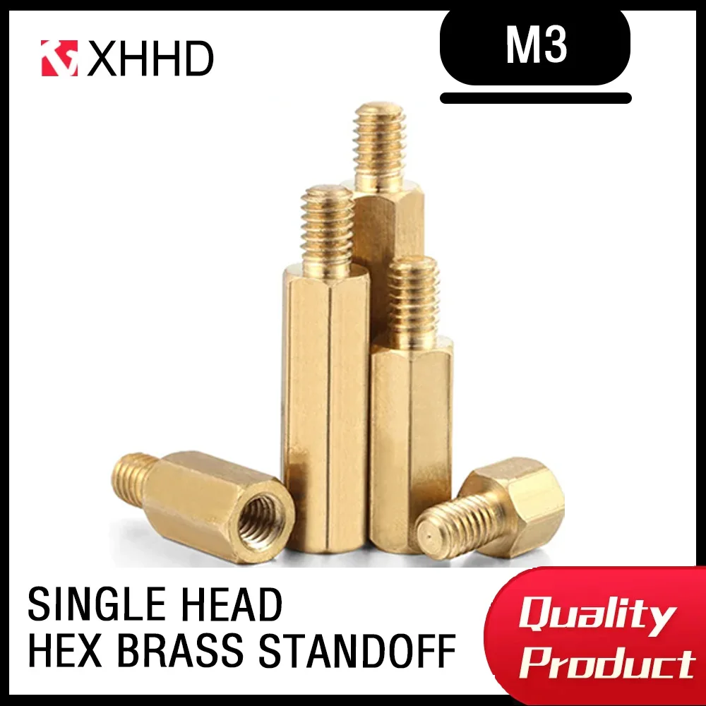 M3 3/4/5/6mm Single Head Hex Brass Standoff Threaded Pillar For PCB Computer  Motherboard Stand Off Racks Spacer Screw STANDOFF