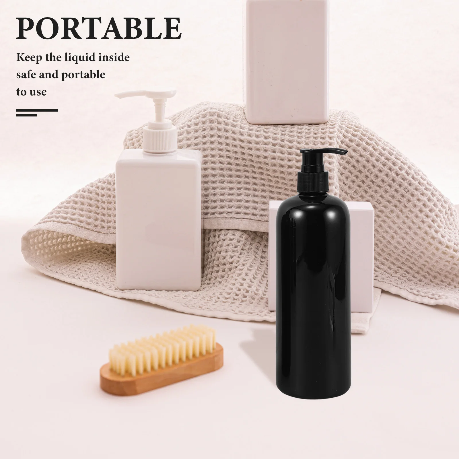 

4pcs 500Ml Press Pump Bottle Subpackaging Emulsion Shampoo Travel Accessories Refillable Leakproof Portable Liquid Soap