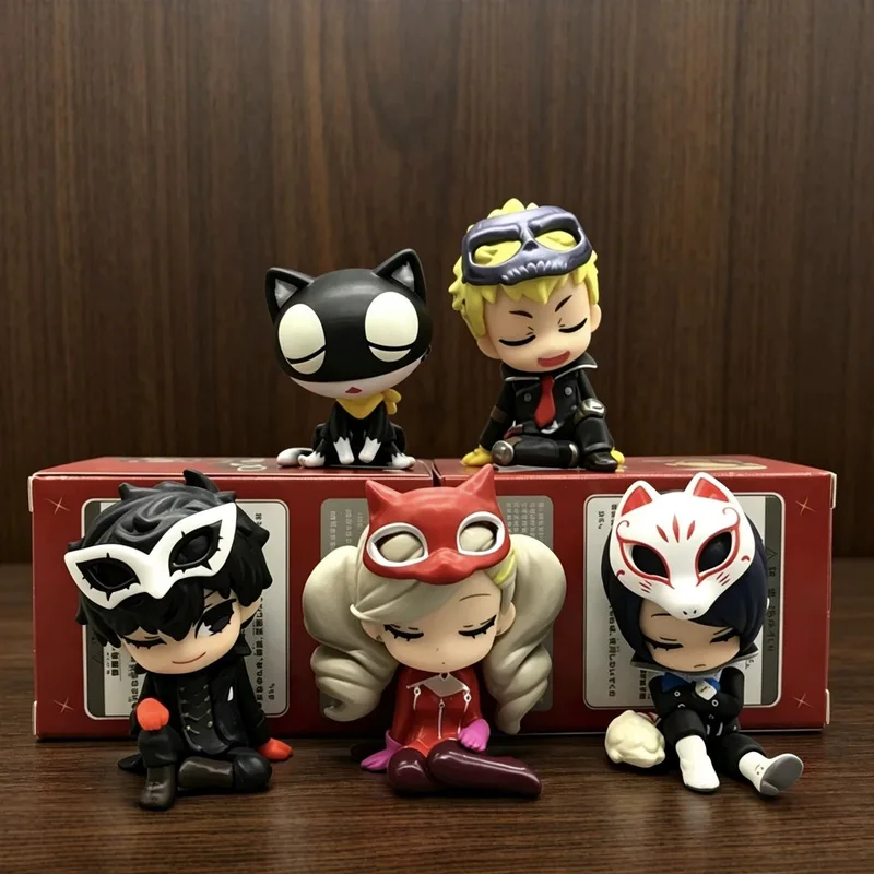 New Persona 5 The Royal Sleeping Shoulder Anime Collectible Figure Action Figure For Desk Decor Joker Mona Skull Panther Fox Toy - view 2