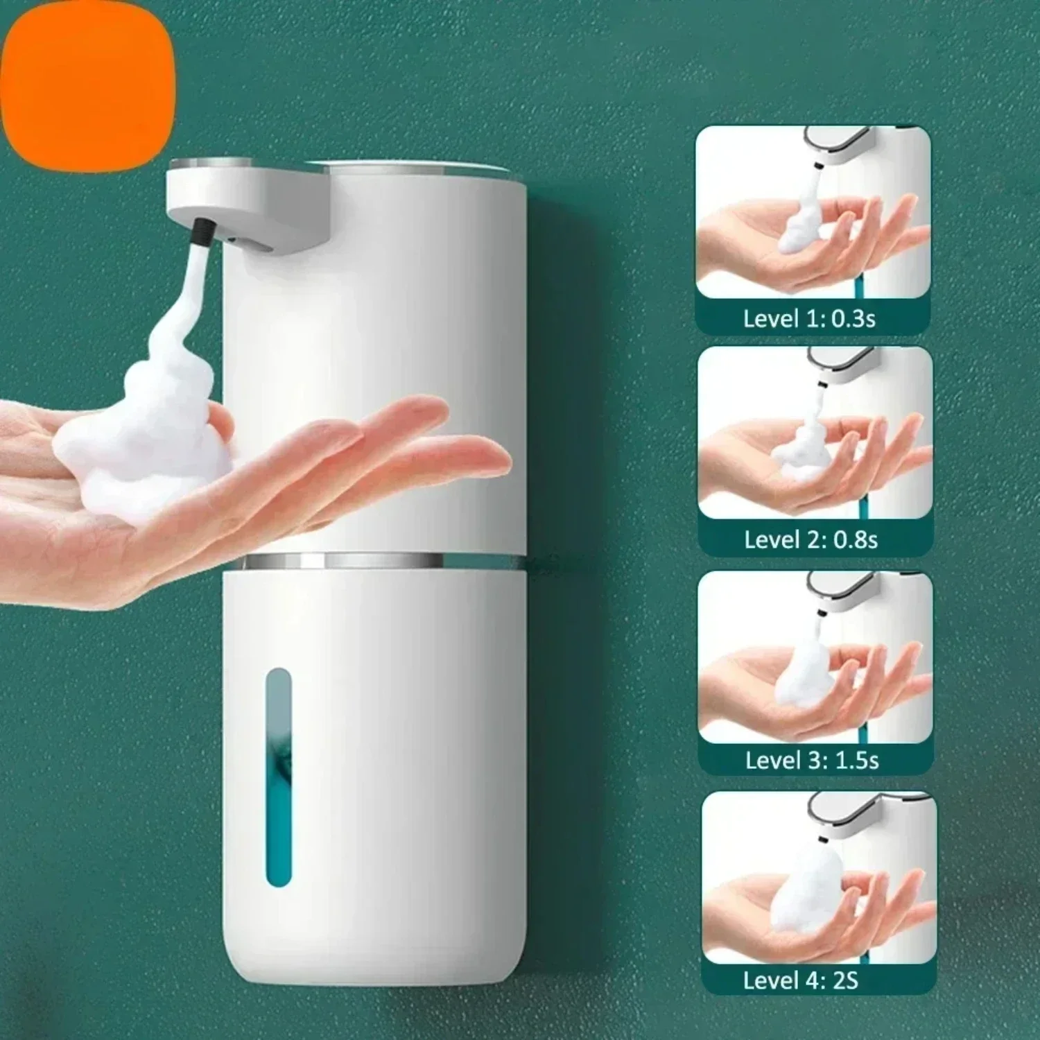 Efficient, Hygienic and Convenient Smart White Foam Hand Washing Machine - 380ML ABS Material P11 Dispenser with USB Charging fo