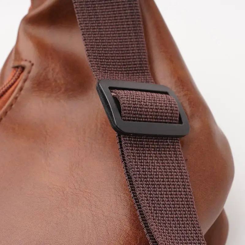 Herren-Gürteltasche aus PU-Leder, Hüfttasche, Kunstleder-Bauchtasche, modische, luxuriöse kleine Umhängetasche für Männer – Detail 26