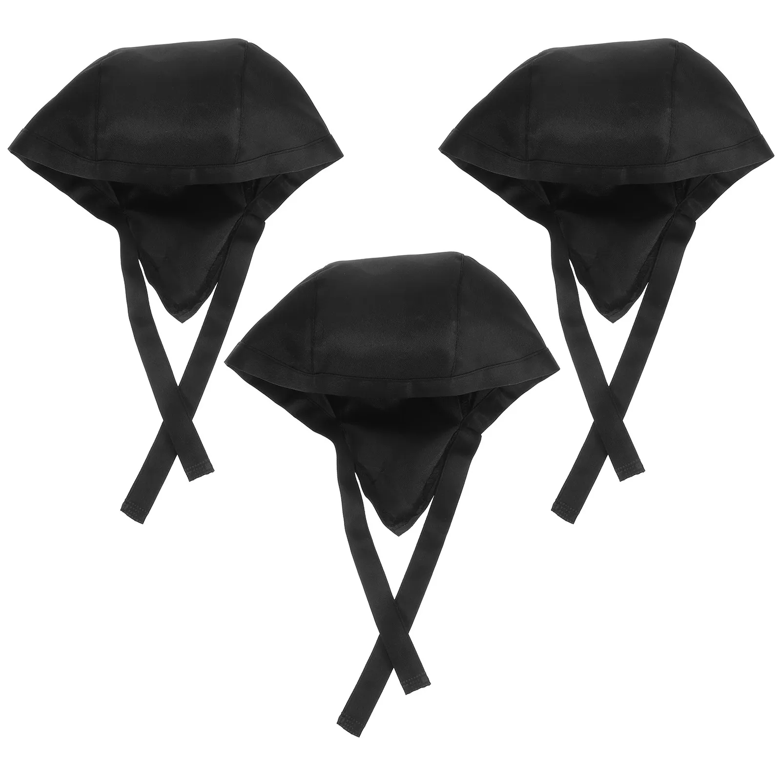 

Набор из 3 шапок для мужчин: поварские, для шеф-поваров, для кейтеринга, кухонные, черные, для взрослых мужчин-поваров