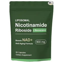 Resveratrol, Quercetin, NAD Nicotinamide Nucleoside - High Purity NAD Supplement,80 Capsules, Vegetarian