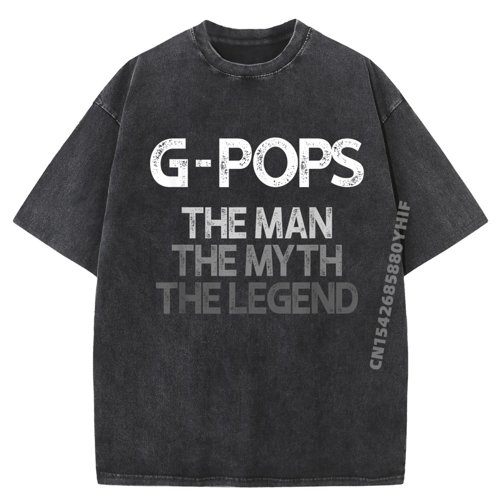 

Последние топы с принтом G Pops The Man The Myth The Legend Графические футболки Мужские хлопковые дышащие потертые топы Футболка