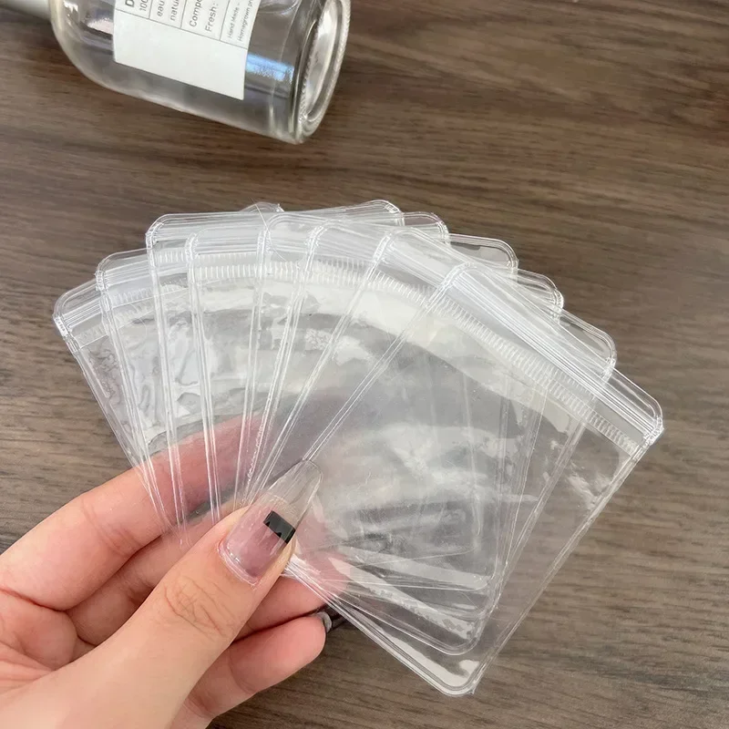 10/100pcs Thicken PVC Jewelry Package Bags Transparent Anti-Oxidation Organizer Display Packaging Storage Self Sealing Pouches