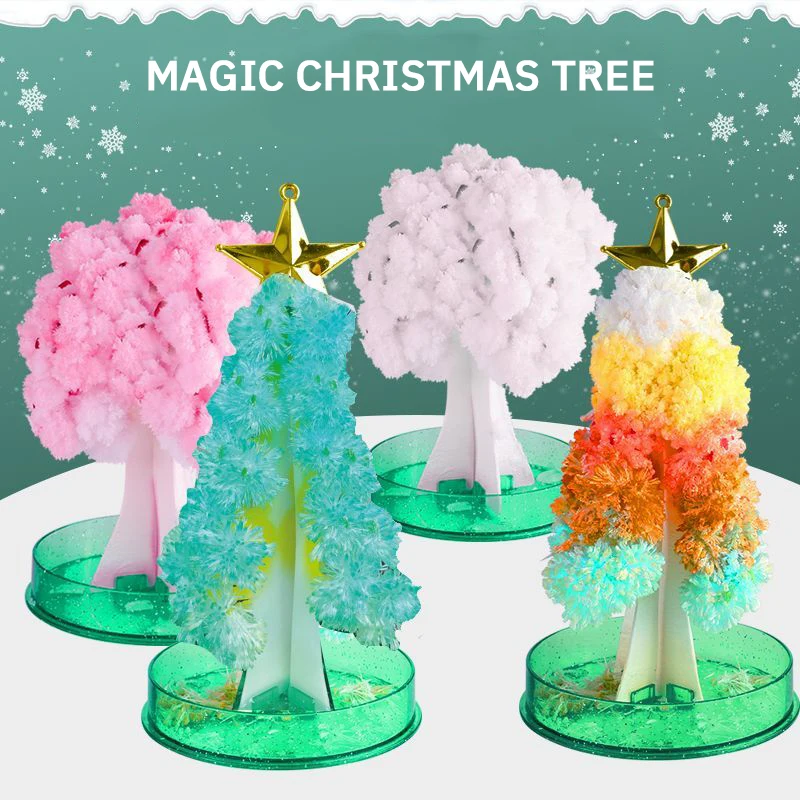 Diy Growing Tree Paper Sakura Crystal Trees Desktop Cherry Blossom Toys Paper Tree Gift Novelty Toy Exploring Science