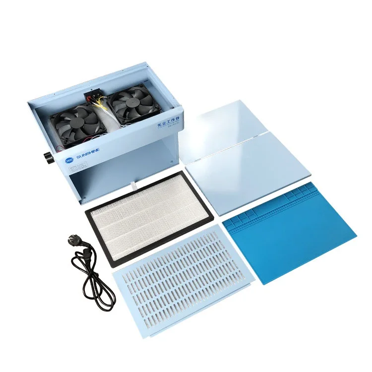 SS-917C Dust Free Working Room Anti Dust Working Bench Adjustable Wind Cleaning Room For Phone Refurbish Repair Workbench
