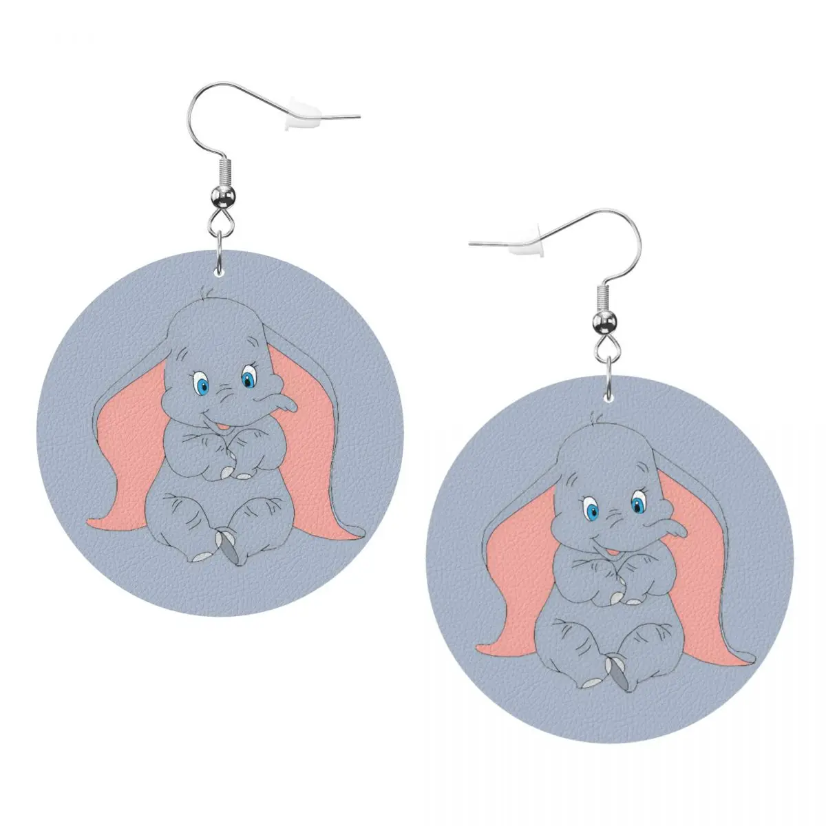 

Индивидуальные висячие серьги-капли с мультяшным Дамбо, из кожи и ПВХ, в форме слона, милые, для подарков, изящные украшения