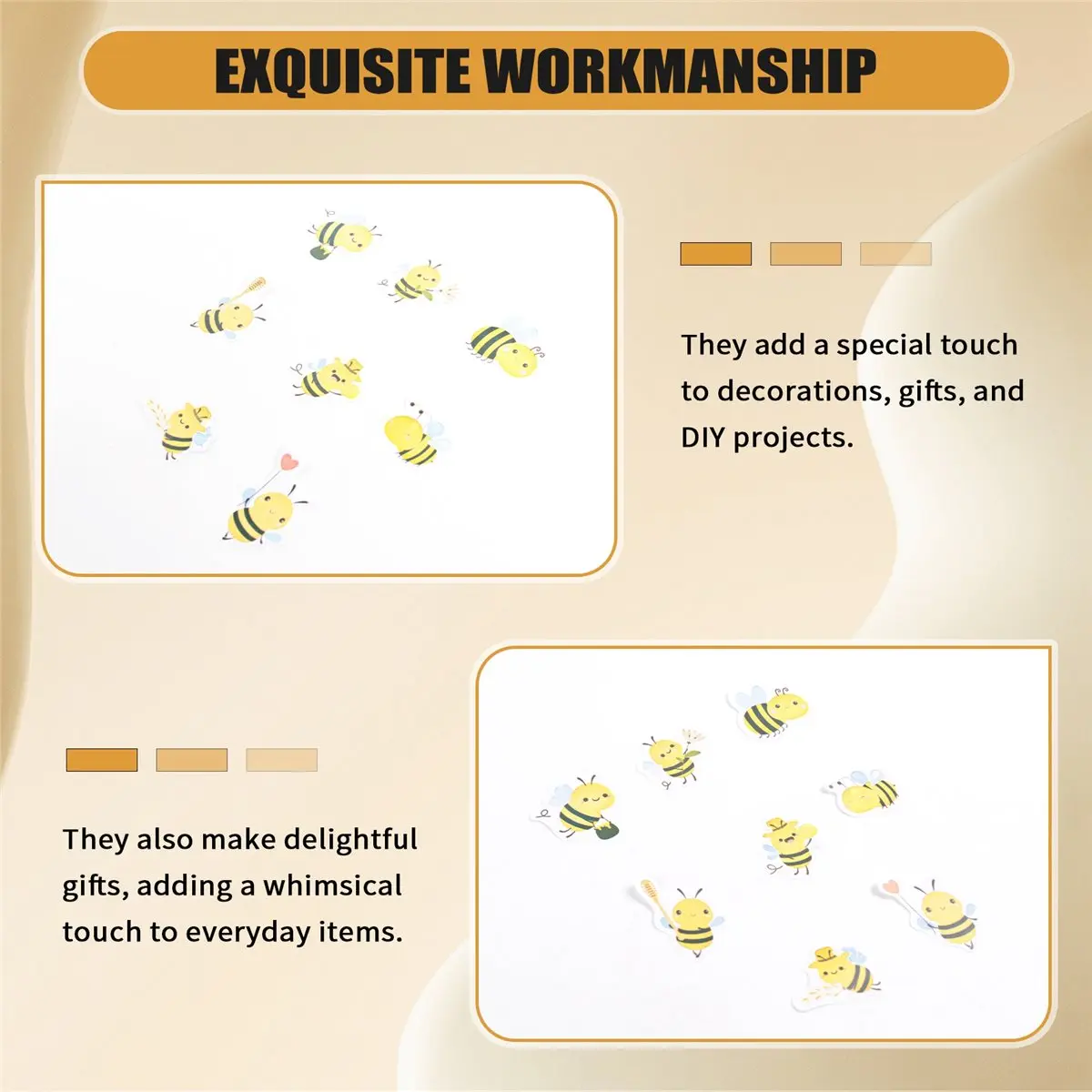 #24T Bee Stickers Roll - 500 Pcs Cute Bee Kindergarten Stickers,bee stickers for kids,(Paper)