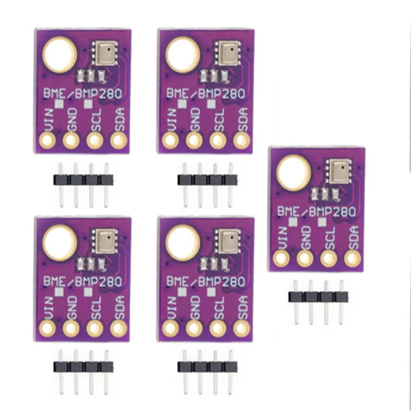 5pcs BMP280 3.3V 5V High Precision Atmospheric Pressure Sensor Module Digital Barometric Temperature Humidity Sensor Module