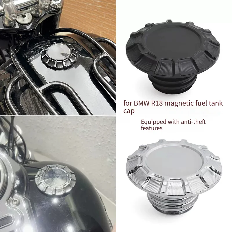 For BMW R18 Dreamer Classic Version Motorcycle Modified Fuel Tank Cap Magnetic Anti-Theft Gas Cap Replacement Accessories