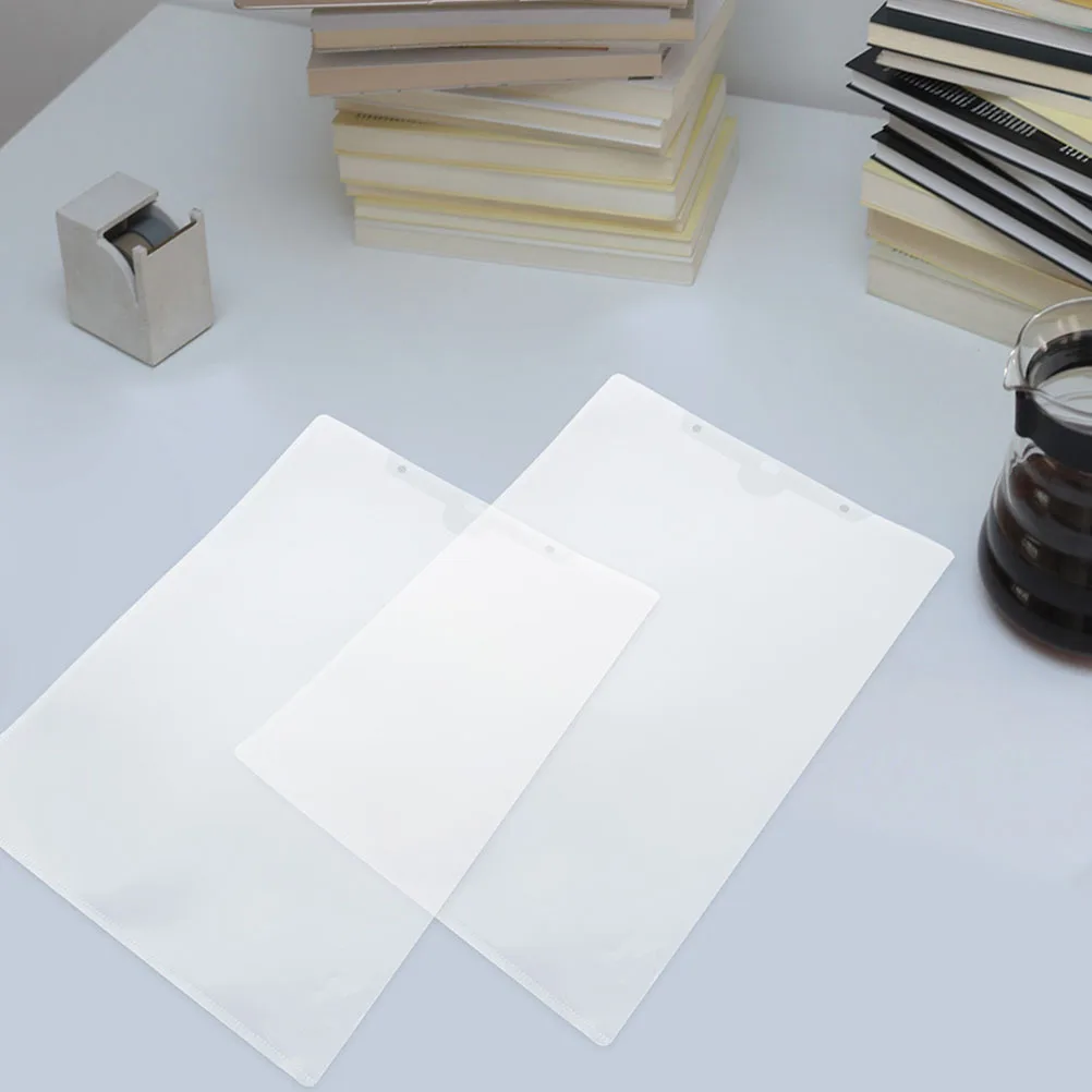 24Pcs File Folder Protective Clear Plastic Document Holder Paper Storage Organizer Portable Office Use File Bag