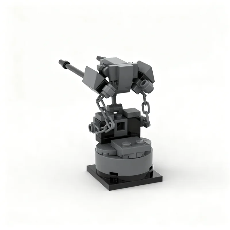 140-teiliges MOC Icons Helldivers 2 Sentry Stratagems Modellbausatz Architektur-Weihnachtsgeschenk Lernspielzeug für Kinder
