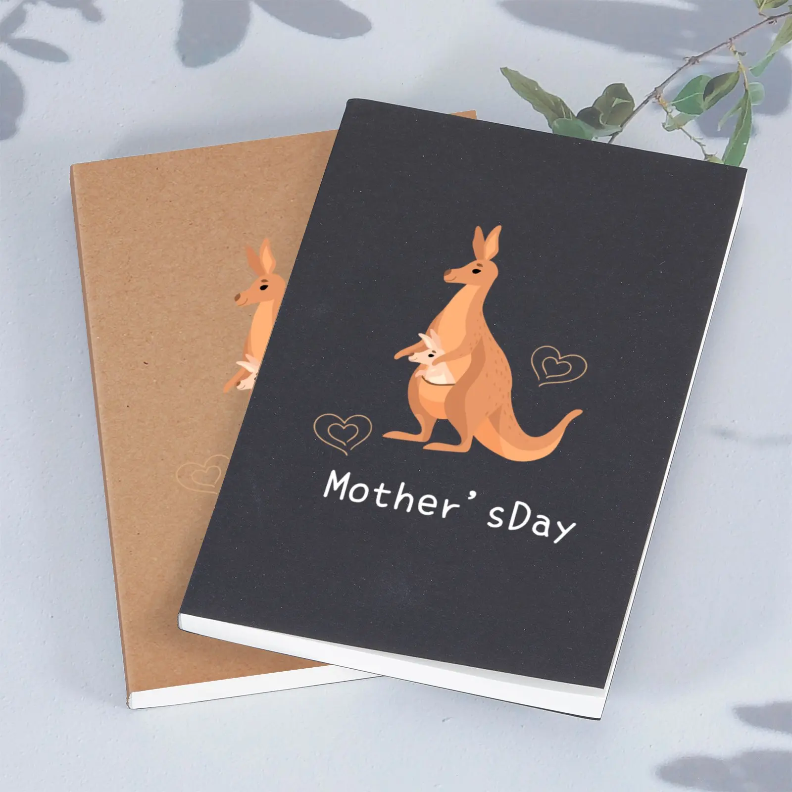 Personalised Mother's Day Notebook Mama Kangaroo Cute Baby Grow Mother's Day Gift Idea for Brave Mommy  A5 Journal Notepad