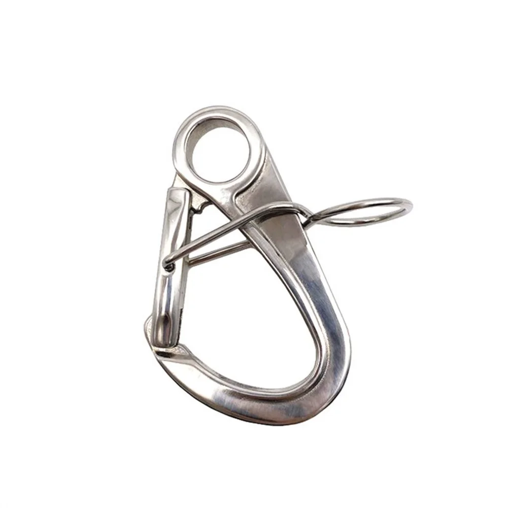 Marine Grade 316 Stainless Steel Snap Hook with Double Locking Mechanism 108mm x 65mm for Anchoring Cargo Securing